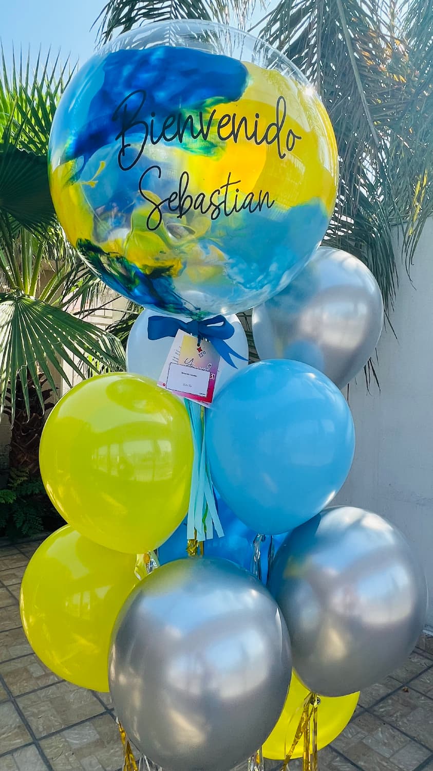 Burbuja Chica con 10 baby balloons