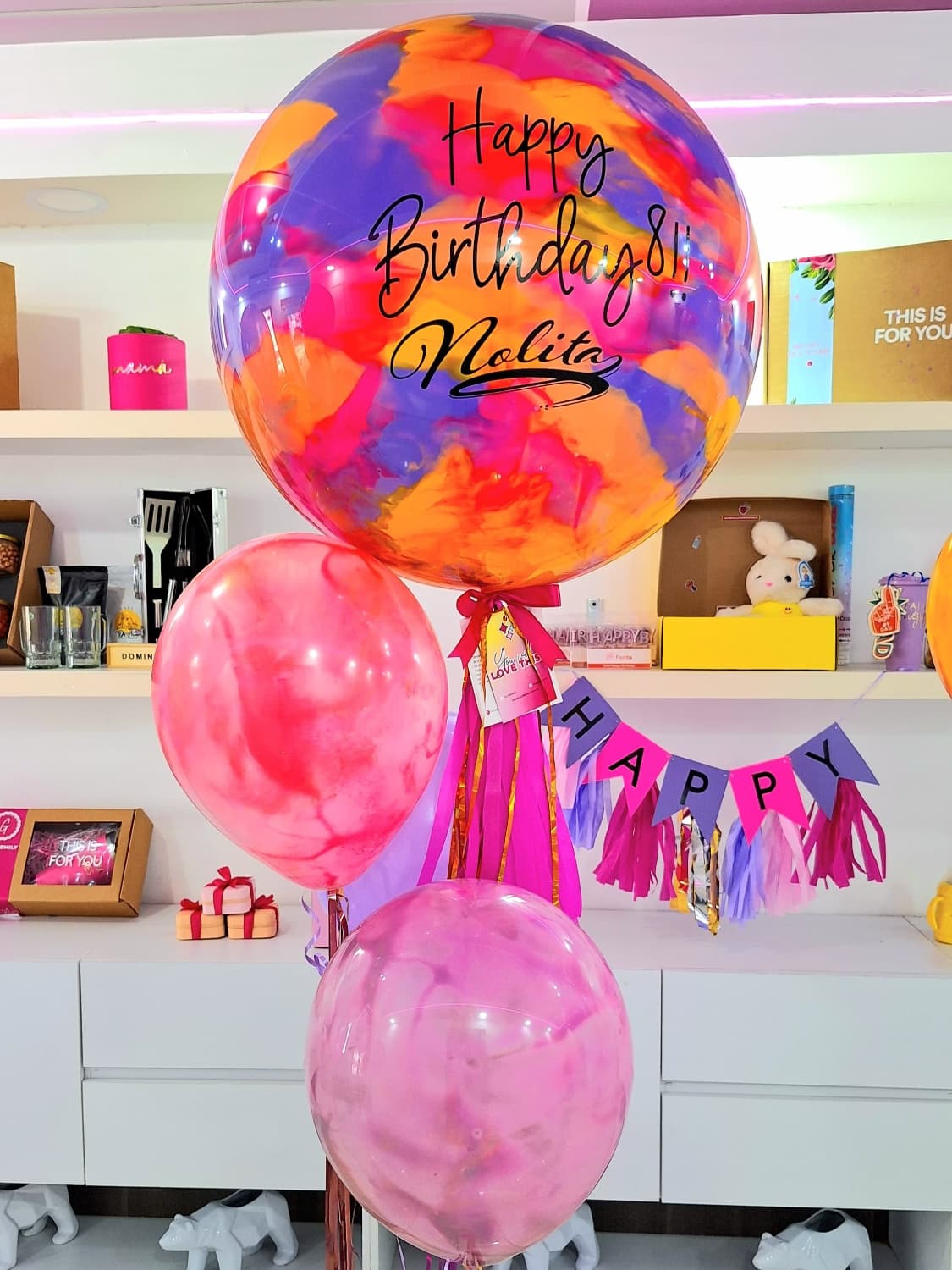 Burbuja Mediana con 3 baby balloons